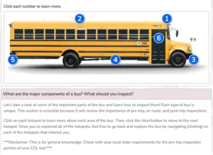 eldt passenger endorsement course preview- parts of a bus